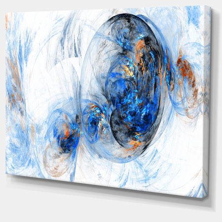 Colored Smoke Dark Blue - Abstract Digital Art Canvas Print