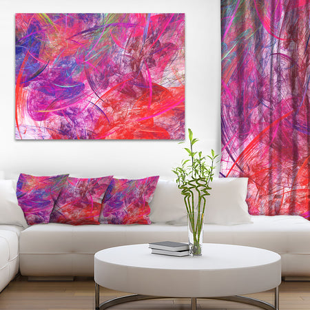 Red Swirling Clouds - Abstract Digital Art Canvas Print