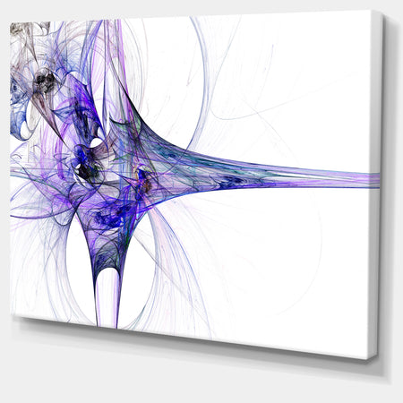 Large Fractal Artwork Blue - Abstract Digital Art Canvas Print