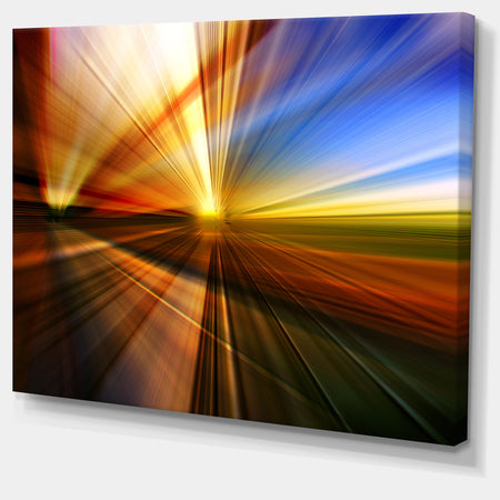 Rays of Speed Reflection - Abstract Digital Art Canvas Print