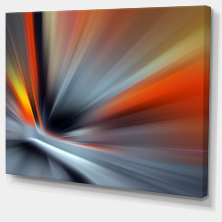 Rays of Speed Large Lines - Abstract Digital Art Canvas Print