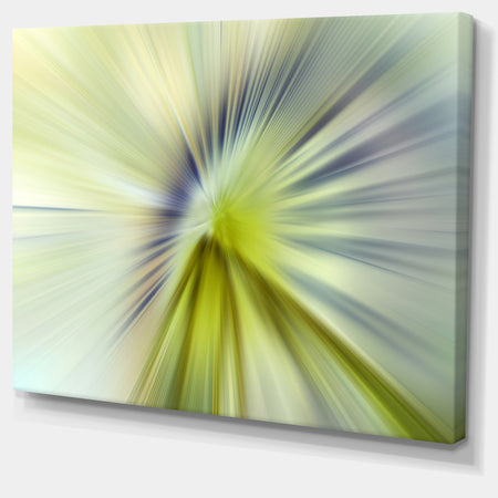 Rays of Speed Green Purple - Abstract Digital Canvas Print
