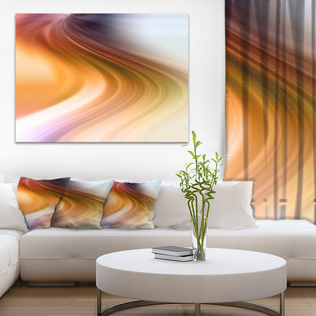 Rays of Speed Green Orange - Abstract Digital Canvas Print