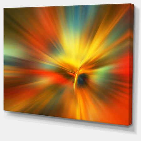 Yellow Focus Color - Abstract Digital Art Canvas Print