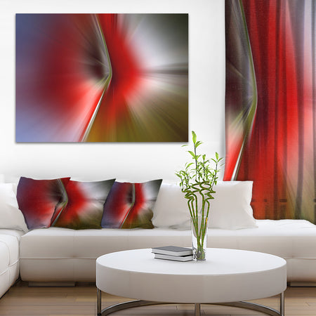 Explosion of Red on Purple - Abstract Digital Art Canvas Print