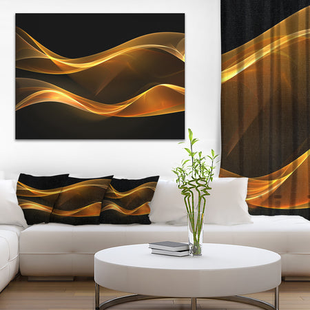 Straight Pink Waves - Abstract Digital Art Canvas Print