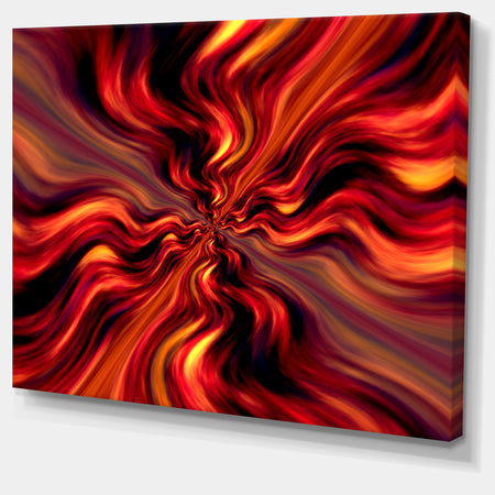 Red Infinity Illustration - Abstract Digital Art Canvas Print