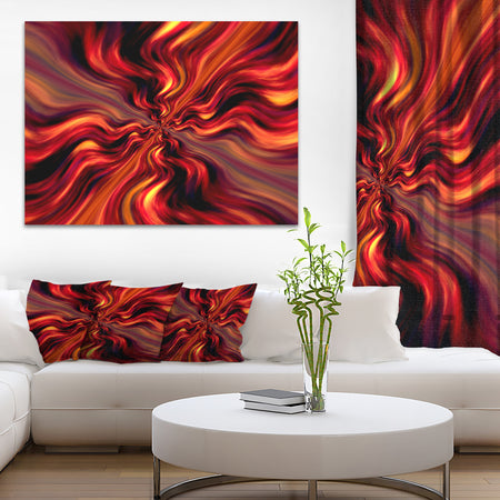 Red Infinity Illustration - Abstract Digital Art Canvas Print