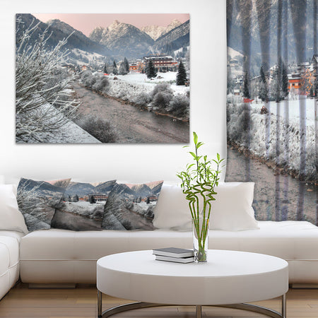 Dolomites Winter Italy - Landscape Photo Canvas Print