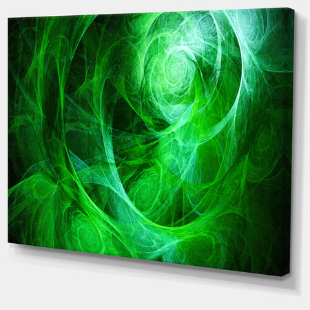Green Stormy Sky Texture - Abstract Digital Art Canvas Print
