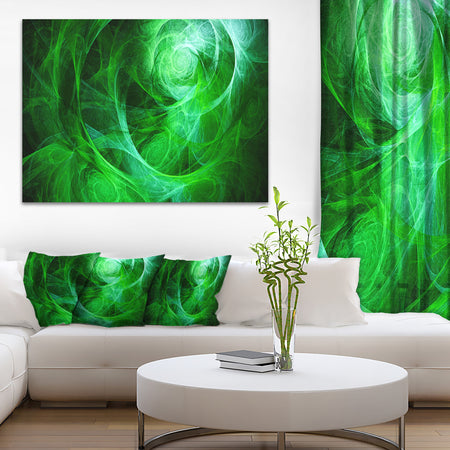Green Stormy Sky Texture - Abstract Digital Art Canvas Print