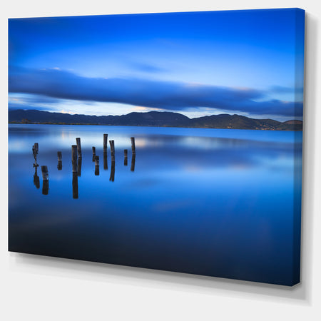Blue Clouds at Evening - Seascape Photo Canvas Print