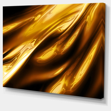 Liquid Gold Texture Pattern - Abstract Digital Art Canvas Print