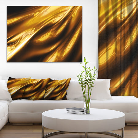 Liquid Gold Texture Pattern - Abstract Digital Art Canvas Print