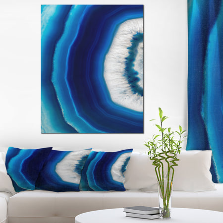 Blue Agate Crystal - Abstract Canvas art print