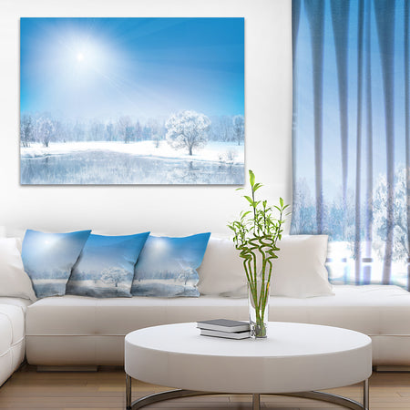 Glowing Winter Sun - Landscape Photography Canvas Print