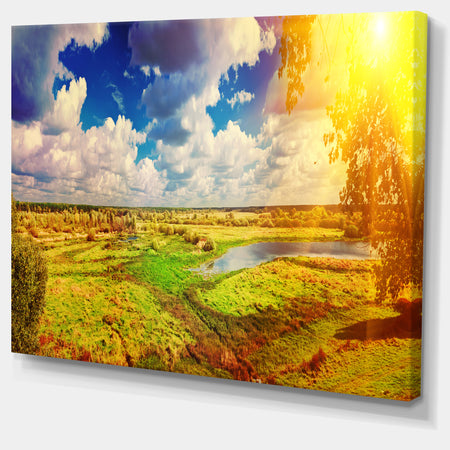 Meadow with Small Flood Sky - Landscape Photo Canvas Artwork