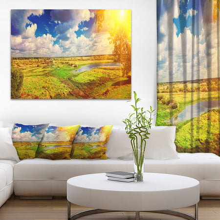 Meadow with Small Flood Sky - Landscape Photo Canvas Artwork