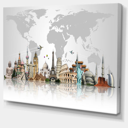 Famous Monuments Across World - Canvas Art Print