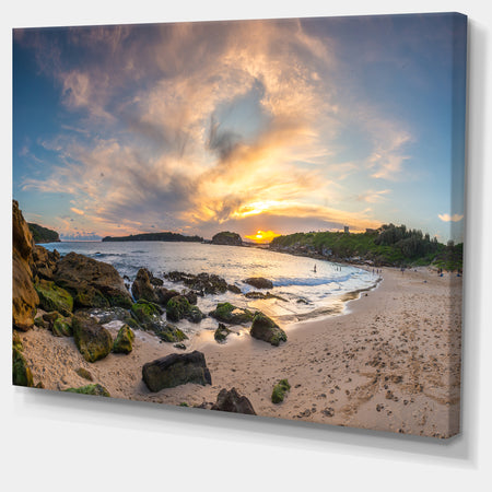 Sydney Seashore during Sunset - Seashore Canvas Wall Artwork