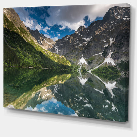Reflection of Mountain Peaks - Landscape Art Print Canvas