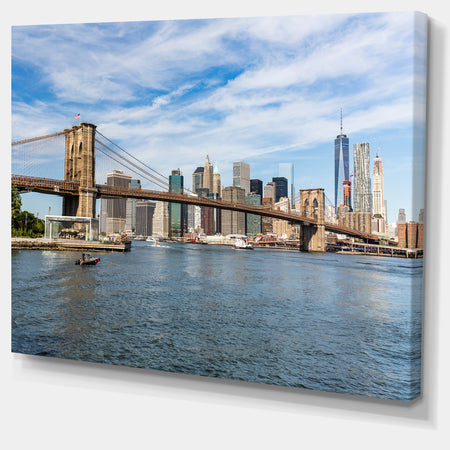 Summer Day Brooklyn Bridge - Cityscape Canvas print