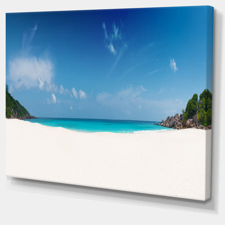 Petite Anse Beach La Digue Island - Seashore Canvas Wall Artwork