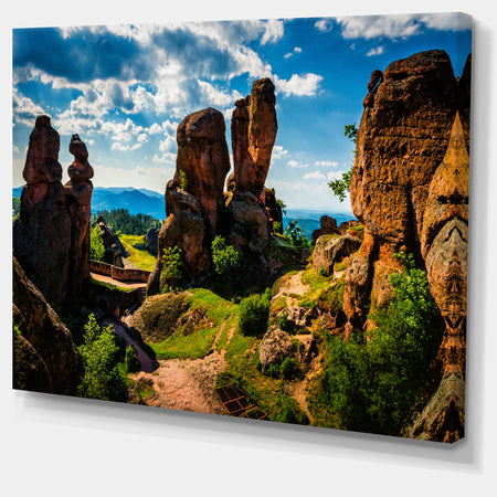 Belogradchik City Fortress and Cliffs - Landscape Art Print Canvas