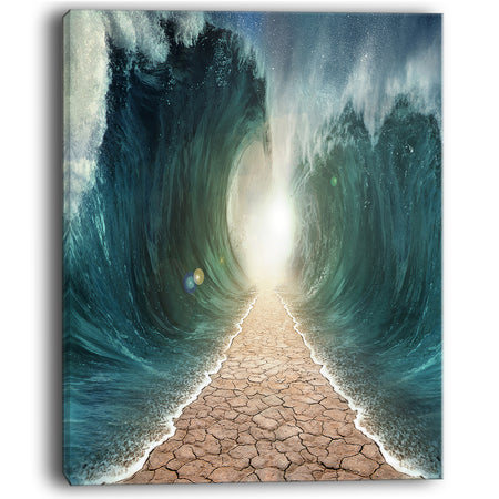 Pathway through the Parted Seas - Large Seashore Canvas Print