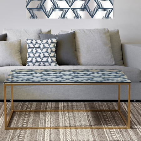 Gold Diamonds In Stars - Metal Glam Coffee Table