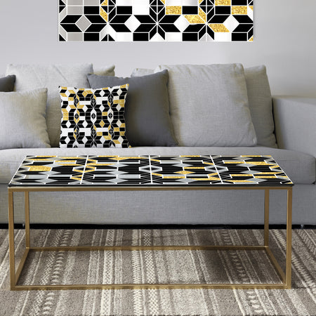 Triangular Diamond Universe 1 - Metal Modern Coffee Table