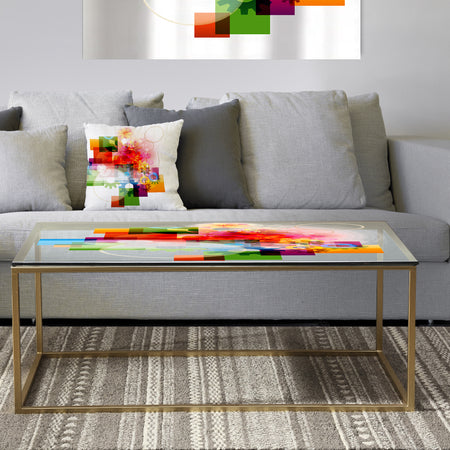 Gears Flowers and Colors - Metal Modern Coffee Table