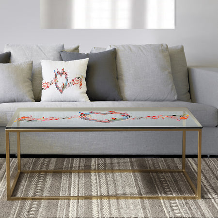 Music Notes V - Metal Modern Coffee Table