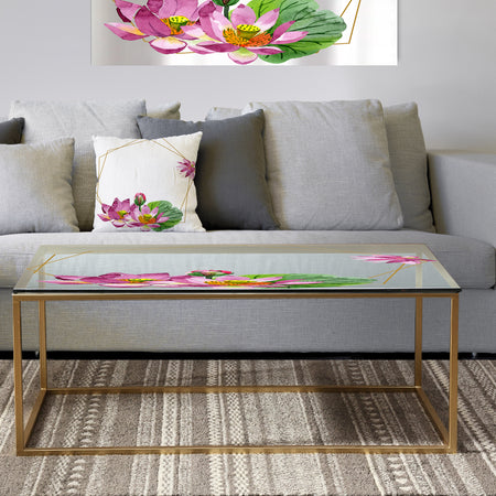 Efflorescent Gold Simple 12 - Metal Traditional Coffee Table