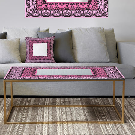 Black and Pink Hearts - Metal Industrial Coffee Table