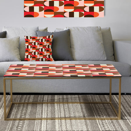 Retro Geometric Design II - Metal Glam Coffee Table
