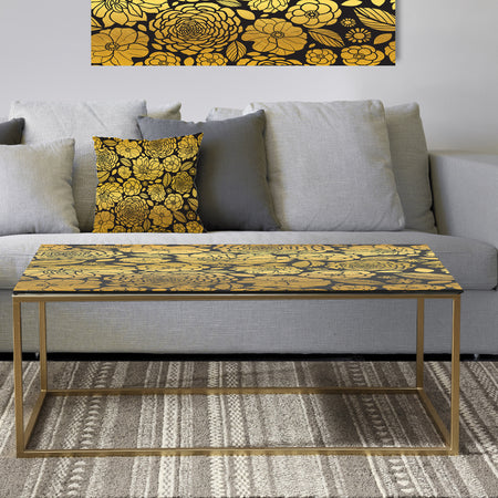 Golden Floral II - Metal Glam Coffee Table