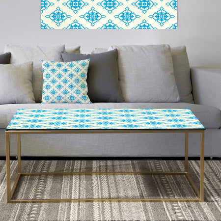 Retro Ornamental Pattern I - Metal Glam Coffee Table