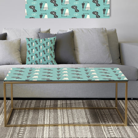 1950 Retro Pattern II - Metal Glam Coffee Table