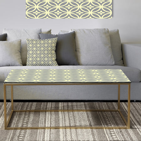 Retro Ornamental Pattern II - Metal Glam Coffee Table