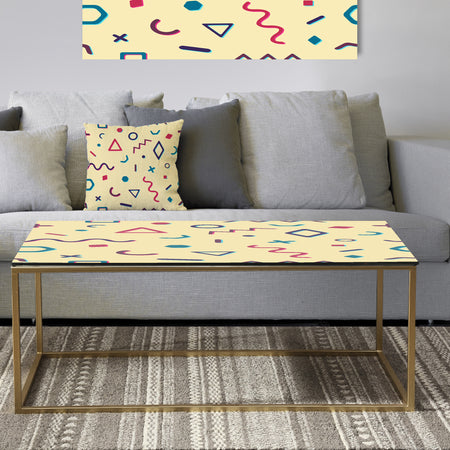 Retro Abstract Pattern Design VI - Metal Glam Coffee Table
