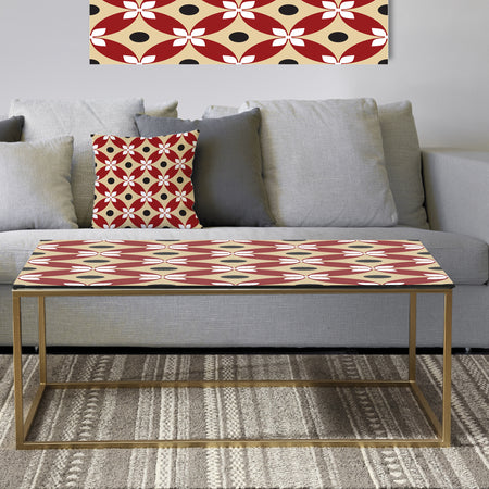 Retro Pattern Abstract Design XIII - Metal Modern Coffee Table