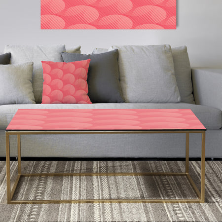 Coral Round Geometrical - Metal Glam Coffee Table