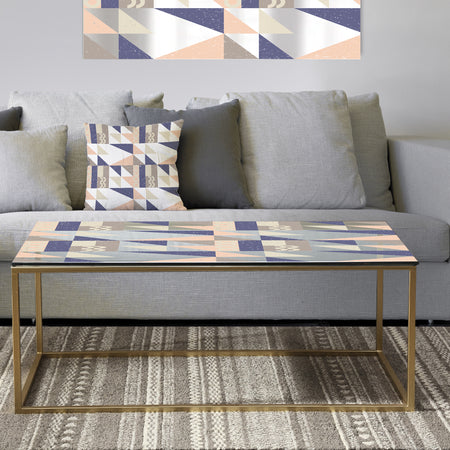 Retro Geometric Design X - Metal Glam Coffee Table