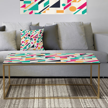 Retro Geometric Design III - Metal Glam Coffee Table