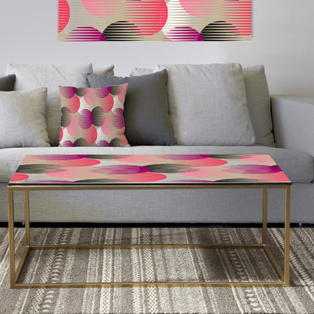 Retro Circular Pattern VIII - Metal Glam Coffee Table