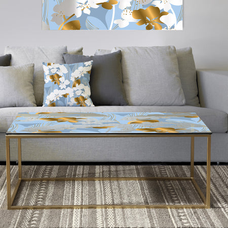 Orchid blossom color pattern - Metal Glam Coffee Table