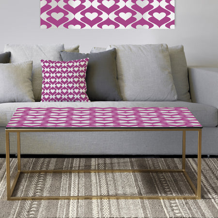 Retro Pattern Abstract Design VIII - Metal Glam Coffee Table