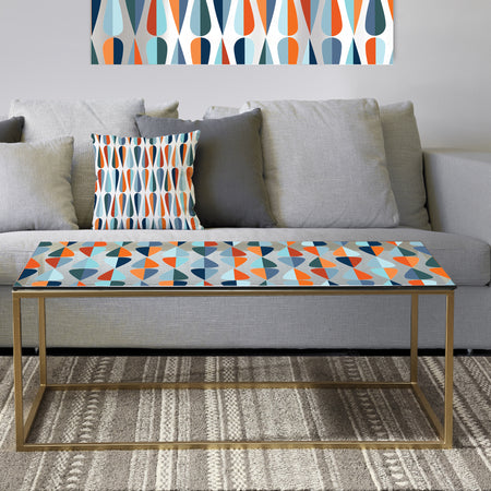 Retro Abstract Drops V - Metal Glam Coffee Table