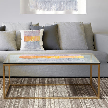 Modern Abstract Drive - Metal Transitional Coffee Table